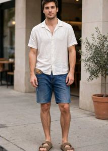 Springfield Men's Blue Denim Shorts