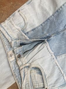 Patchwork Wide Leg Jeans