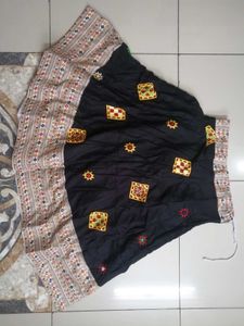Black Gamthi Work Navratri Chaniya Choli with Mult