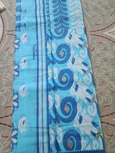 Blue Cotton Saree