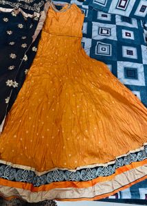 Orange Anarkali Dress