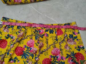 Yellow Floral Kurta Set with Dupatta