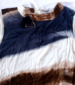 Stylish Tie-Dye Sleeveless Tunic Top