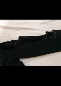 Black Distressed Denim Jacket