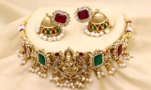 South Indian Lakshmi Jewellery set