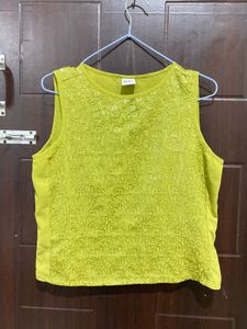 Y2K desi sequence lime green top