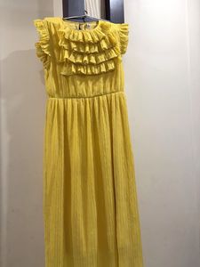 Yellow Ruffled Maxi Dress