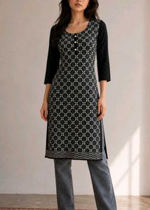 Stylish Geometric Print Kurta