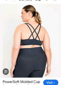 Old navy Black Strappy Sports Bra