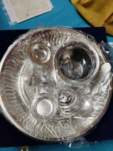 Silver Pooja Thali Set
