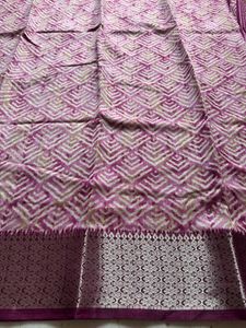 Brand New Elegant Purple Patterned Saree