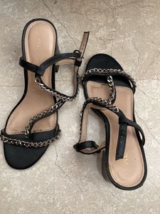 ALDO Black Chain Detail Heels