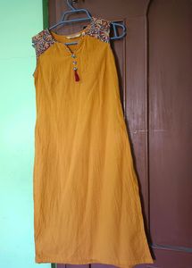 Branded Beautiful Cotton Kurta With Patch Pocket💛