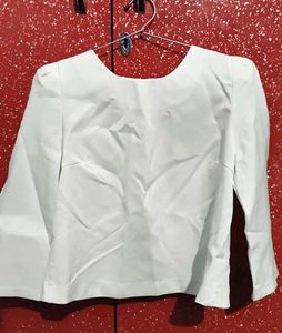 Elegant White Cropped Top