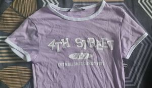 Lilac Crop Tee ( Not Used)