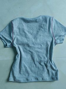Grey "Luck 87" y2k Graphic T-Shirt