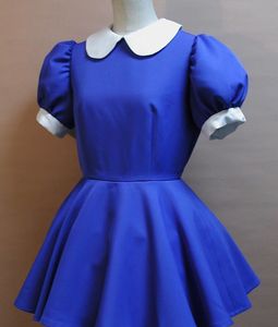 Chic Blue Peter Pan Collar Dress