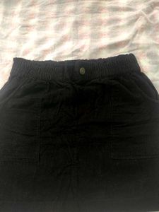 Corduroy Black Skirt 🖤