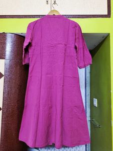 Embroidered Pink Kurta