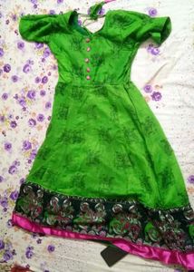 kalamkari anarkali stiched suit with pant no dupat