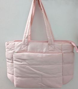 Pink Puffer Tote Bag