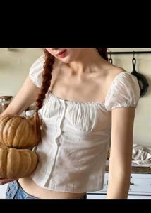 cute summer white top