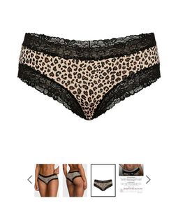 victoria's secret Leopard Print Lace Trim Panty