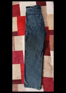 Vintage Wash Straight-Leg Jeans | Blue-Grey Denim