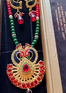 Exquisite Peacock Design Necklace Set