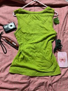 Y2K Lime Green Tank Top