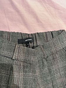 Checkered Ankle Pants - XS