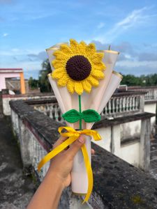 Handmade Crochet Sunflower Bouquet