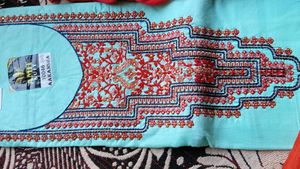 Dress material Elegant Blue Embroidered Kurta Set