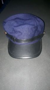 leather and cotton mix cap