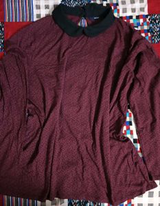 KIABI BURGUNDY TOP🔥