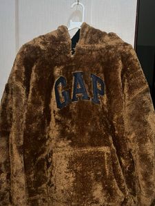 Gap Fuzzy Brown Hoodie (s/m)