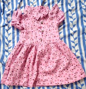 Cute Pink Floral Baby Dress