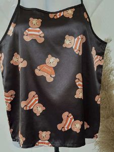 Cute Teddy Bear Print Cami Top