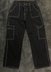 Black Cargo Jeans