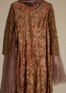 Pink and Gold Salwar Kameez