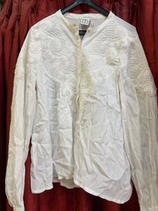 Elegant White Embroidered Top