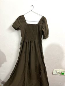 Elegant Brown Maxi Dress