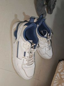 Men's White &amp; Blue Sneakers