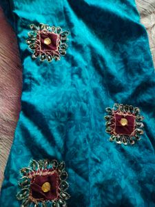 Teal &amp; Pink Embellished Dress