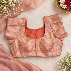 Elegant Paisley Brocade Blouse