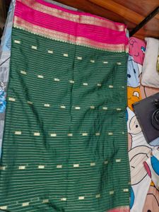 Crepe mysore Silk Saree and blouse