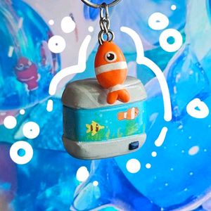 Adorable Fish Tank Keychain | Aquarium Bagcharm