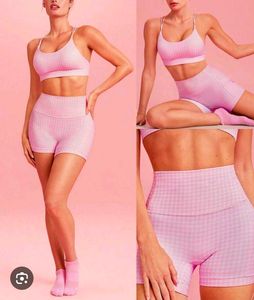 Pink Checkerboard Workout Set