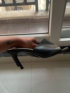 French Connection Black Mules