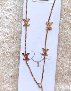 Rose Gold 'LV' Inspired Necklace